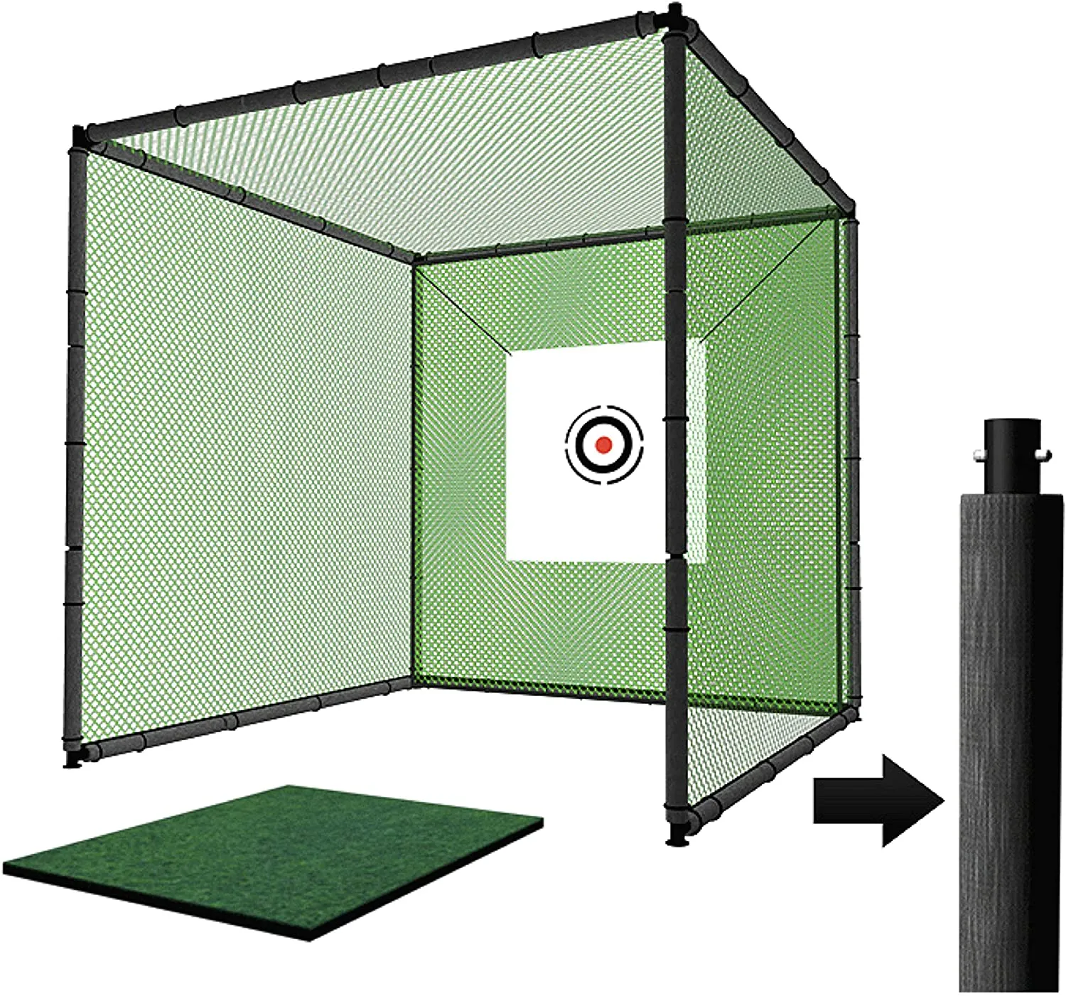 10 Foot Steel Golf Cage - Home Golf Driving Range - Golf Cage Set