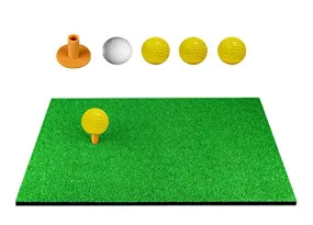 12x24 Golf Chipping Pad Mat - Golf Tee, 4 Balls - Small Golf Hitting Mat