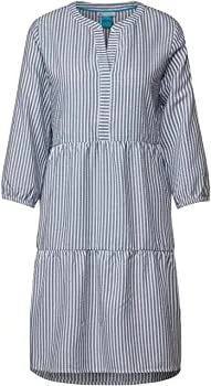 143566 Dress Blue White Striped - Street One