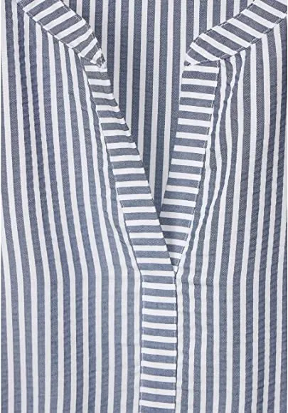 143566 Dress Blue White Striped - Street One