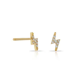 14k Lightning Bolt Earrings