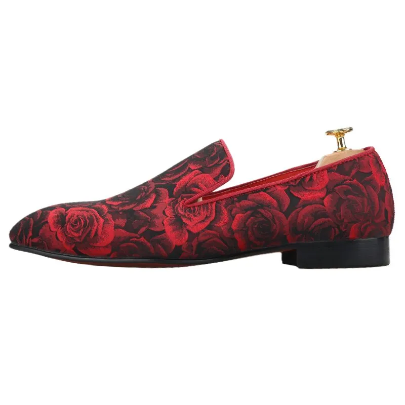 3D Floral Jacquard Loafers