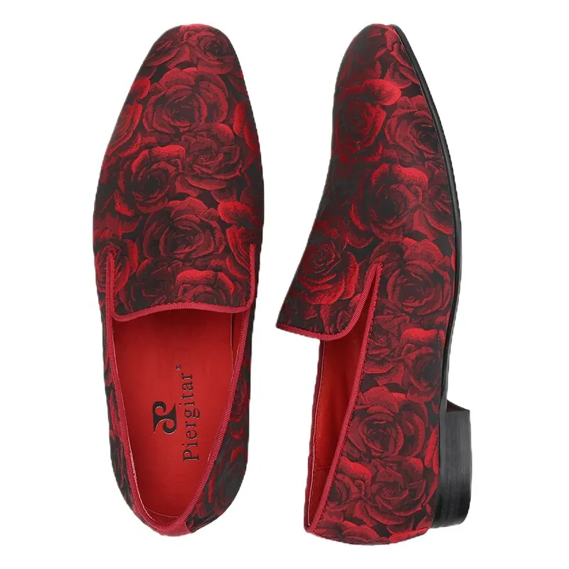 3D Floral Jacquard Loafers