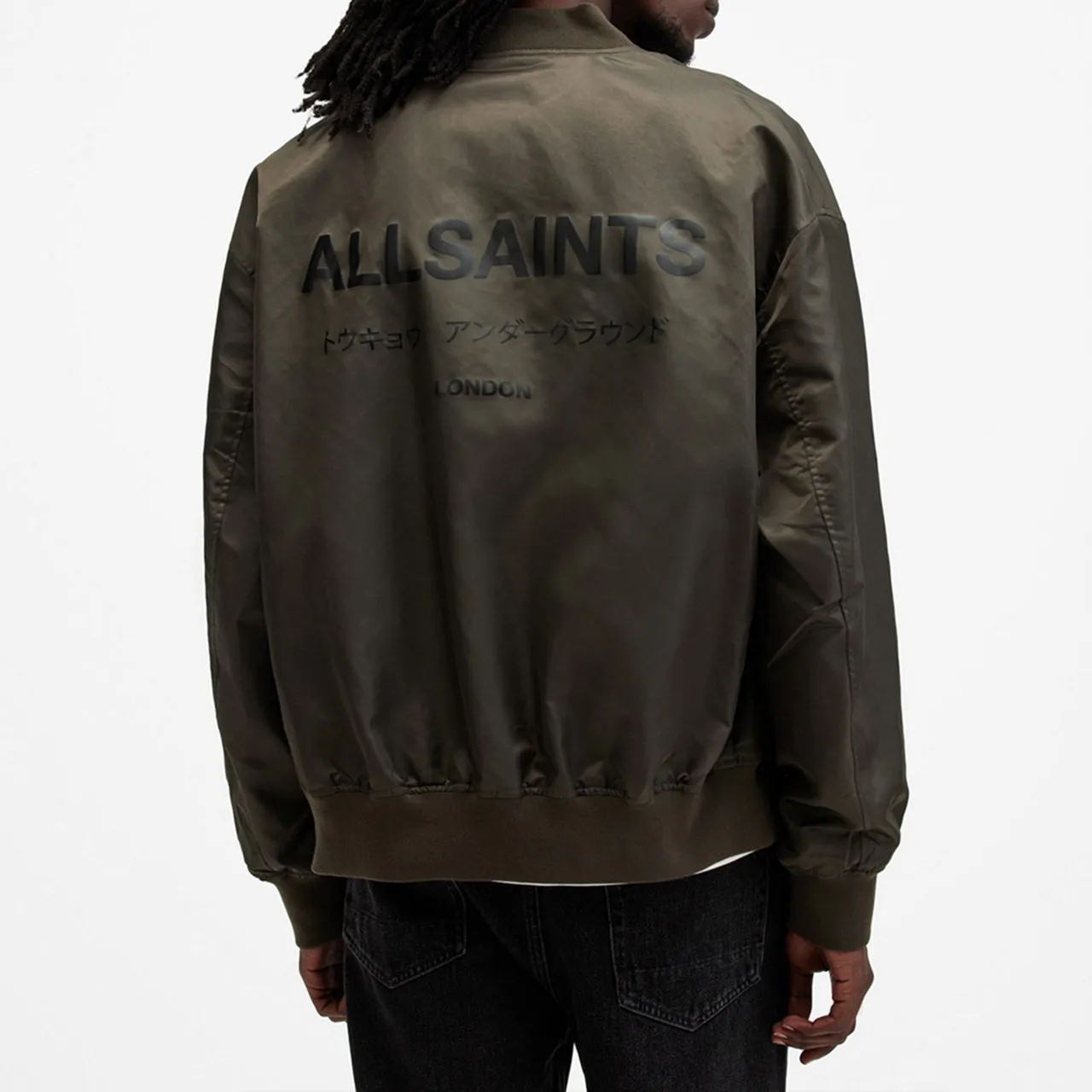 ALLSAINTS Underground Logo Bomber Jacket - Green