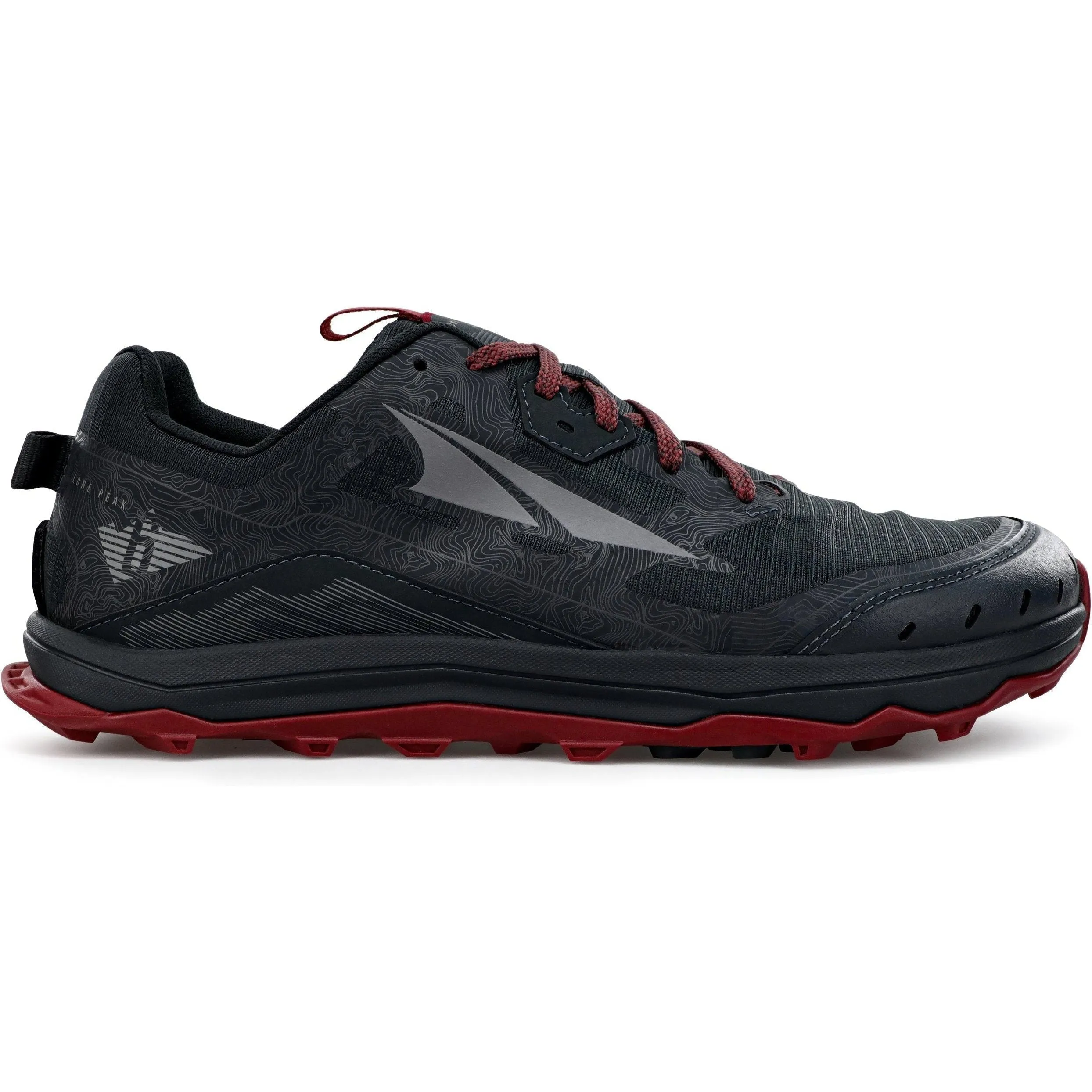 Altra Lone Peak 6 Men's Running Shoe, Black/Gray, Size 15 D Medium.