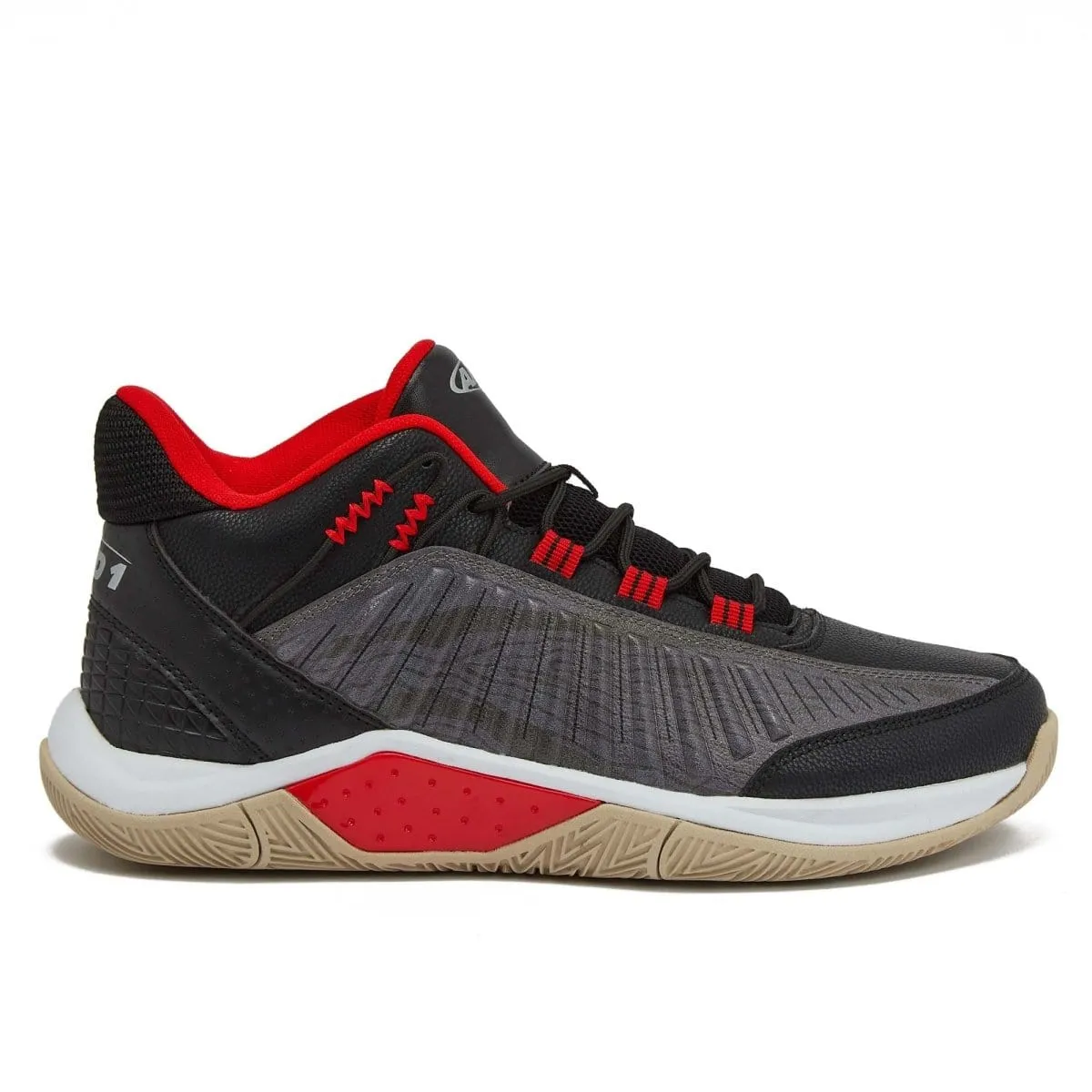 AND1 Black and Red Basketball Shoes