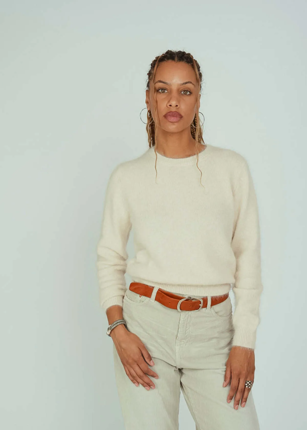 Angora Datti Sweater - Parchment