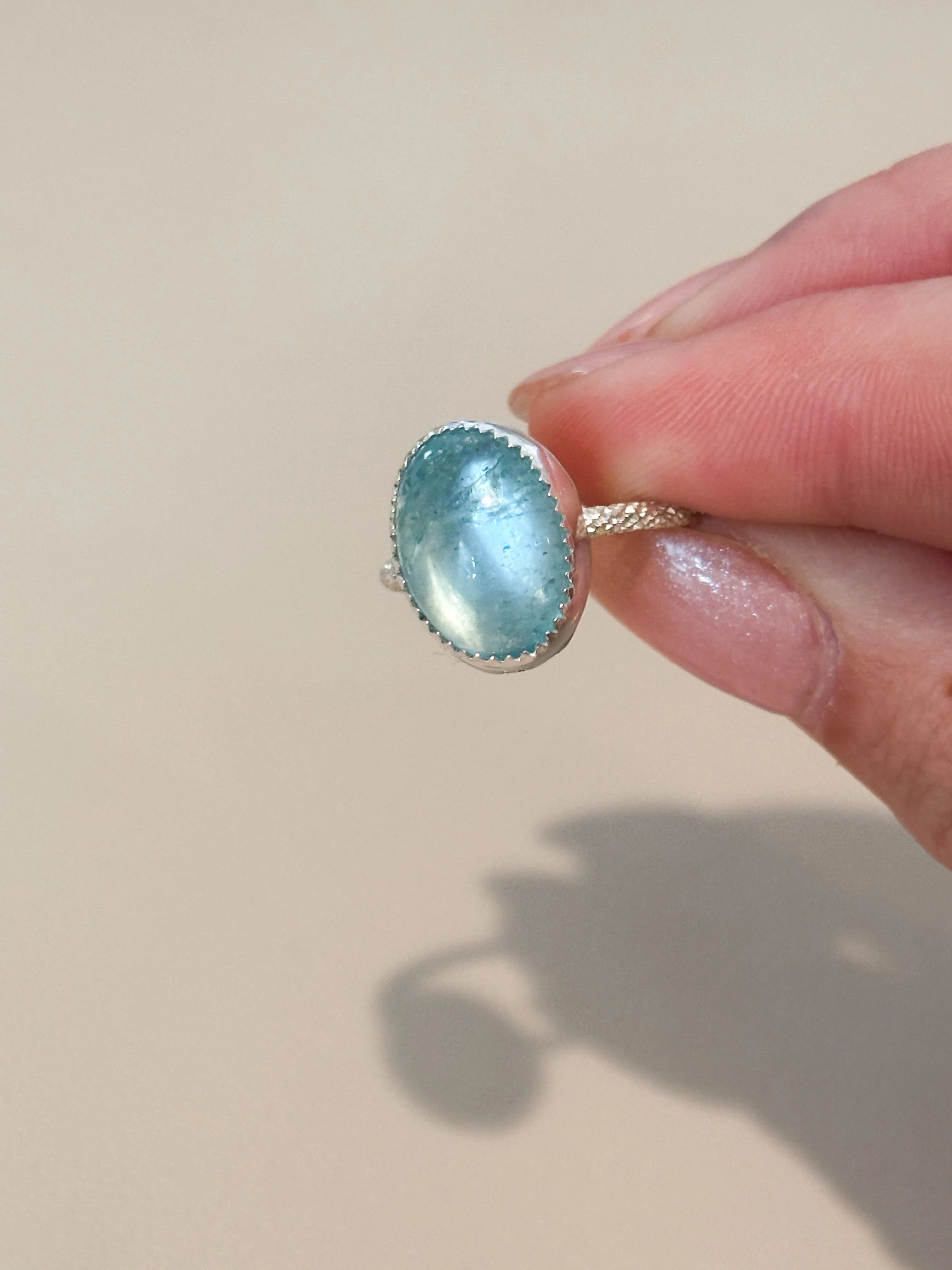 Aquamarine Ring - Size 7 - Ready to Ship