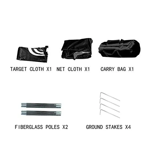 BASIC Golf Practice Net - Black Net 1m and 2m