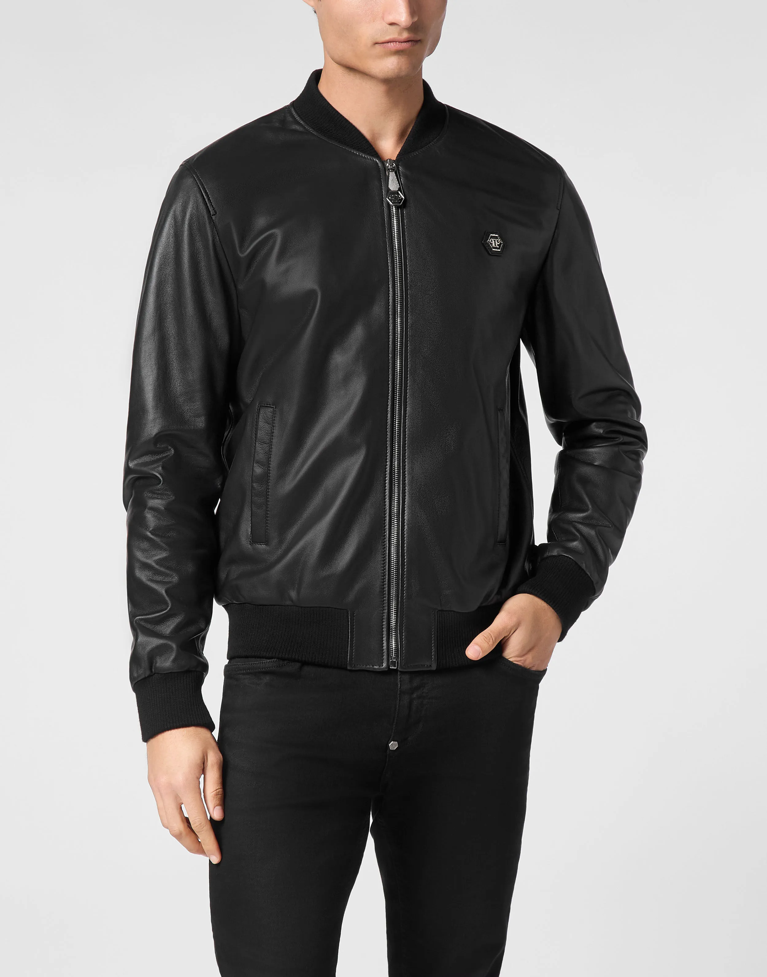 Basic Leather Bomber