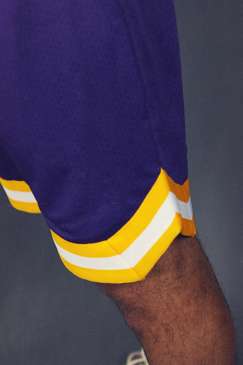 Basketball Shorts Purple Los Angeles Retro Mesh Men's Workout Hooper.