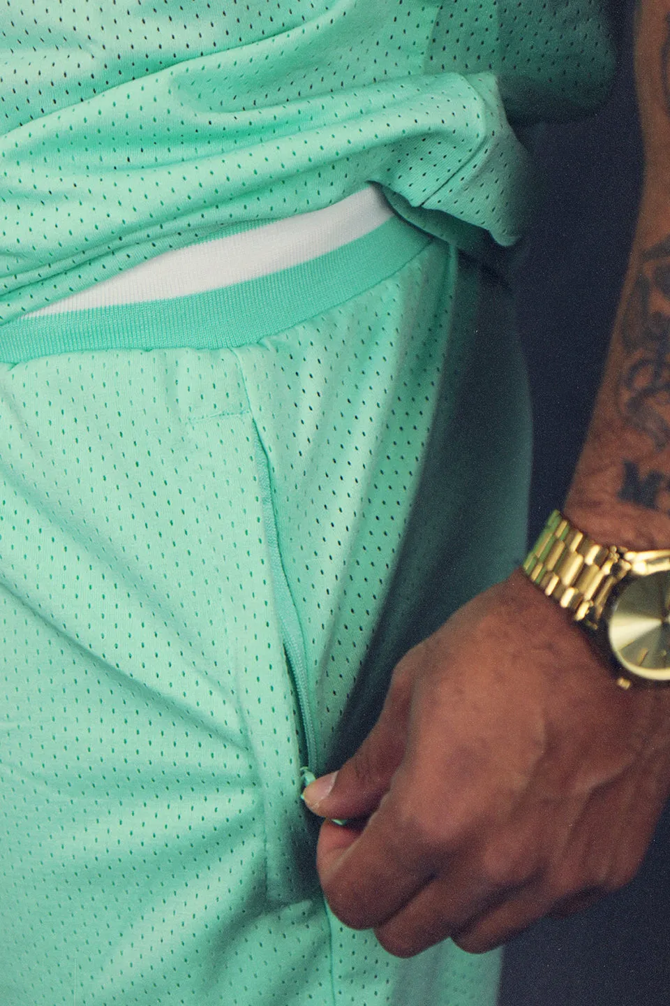 Basketball Workout Retro Shorts - Men's Mint Mesh