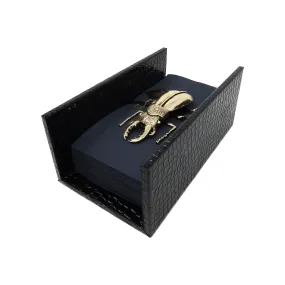 Beetle Napkin Holder - Rectangular Leather Design (20 Napkins)