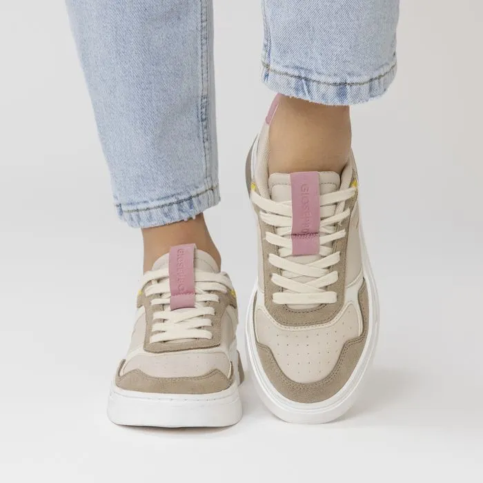 BEIGE RETRO STYLE SNEAKERS FOR WOMEN AGLIENTU