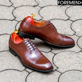 BENEDICT | Cognac Cap Toe Oxfords - Shop Now