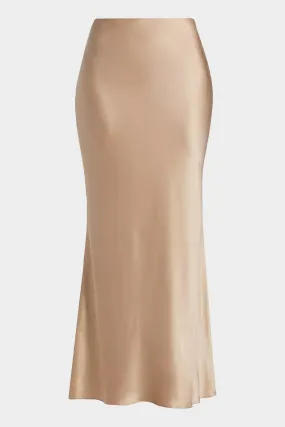 Bias Champagne Maxi Skirt