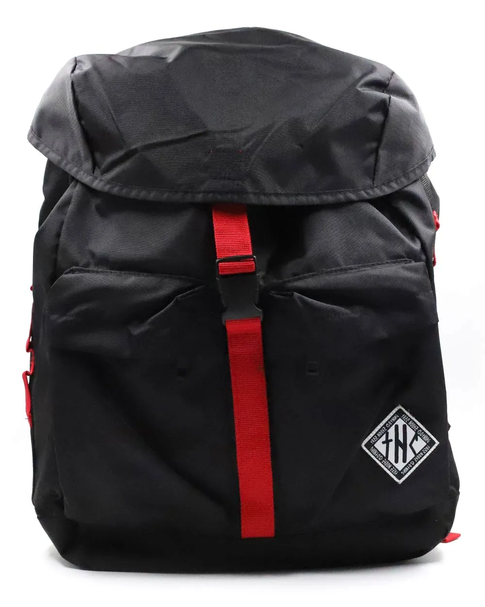 Black Foldable Drawstring Backpack