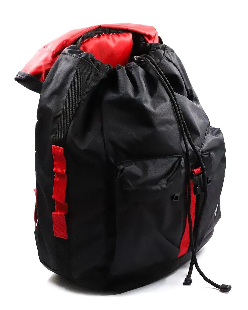 Black Foldable Drawstring Backpack