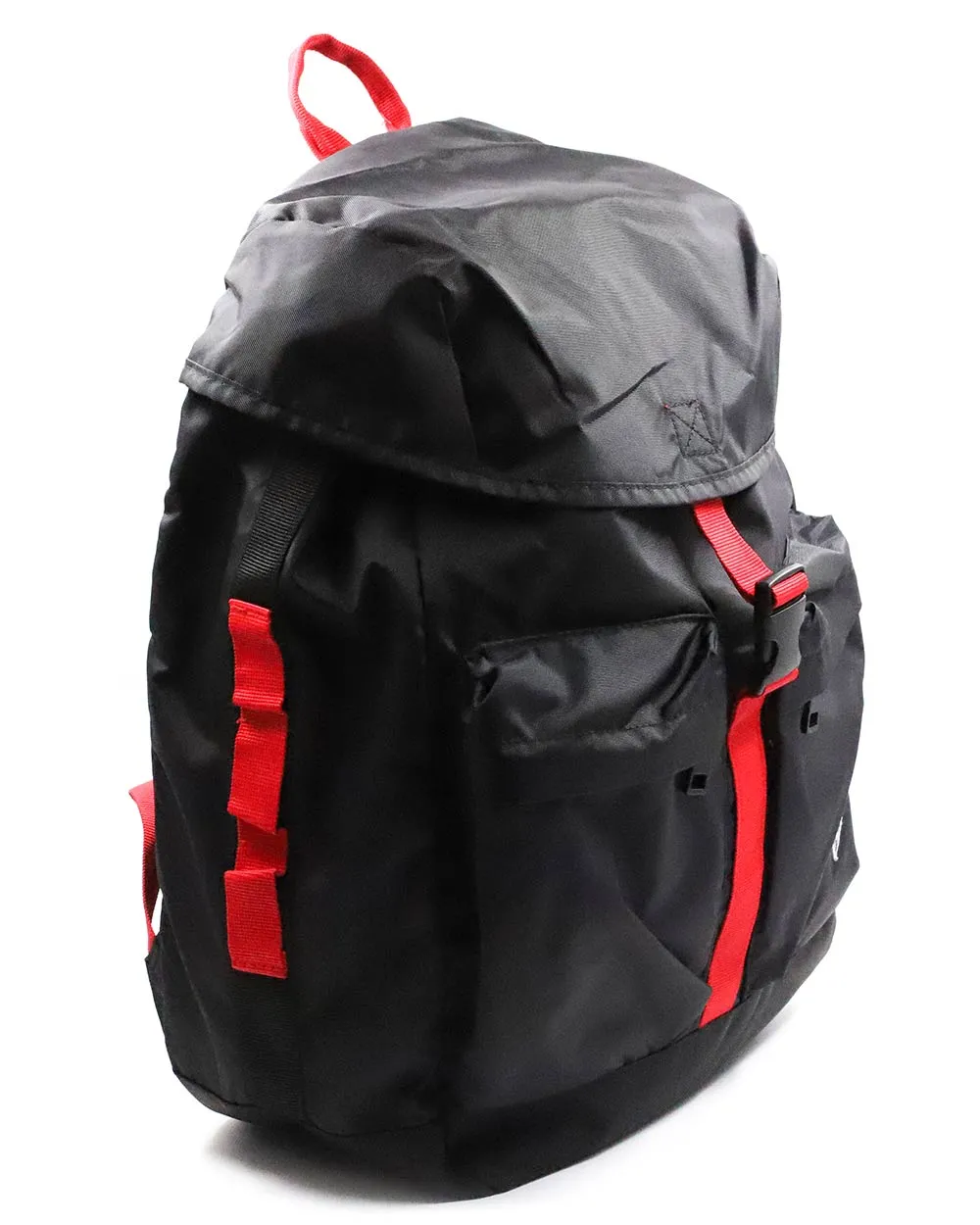 Black Foldable Drawstring Backpack