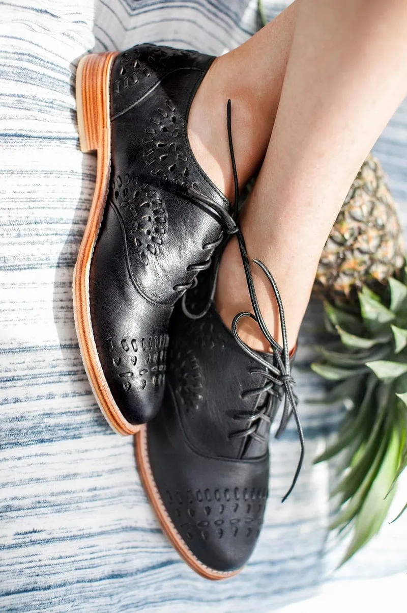 Black Leather Oxfords for Heartbreak