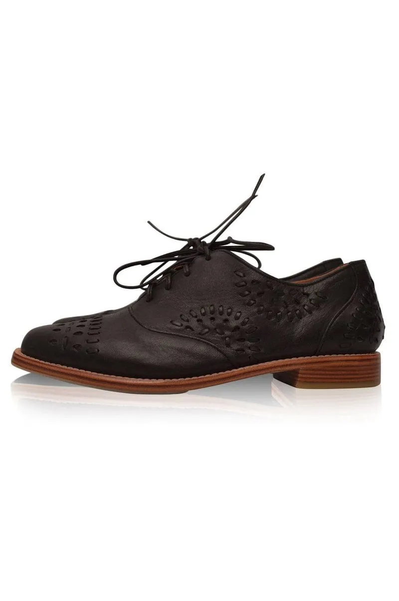 Black Leather Oxfords for Heartbreak