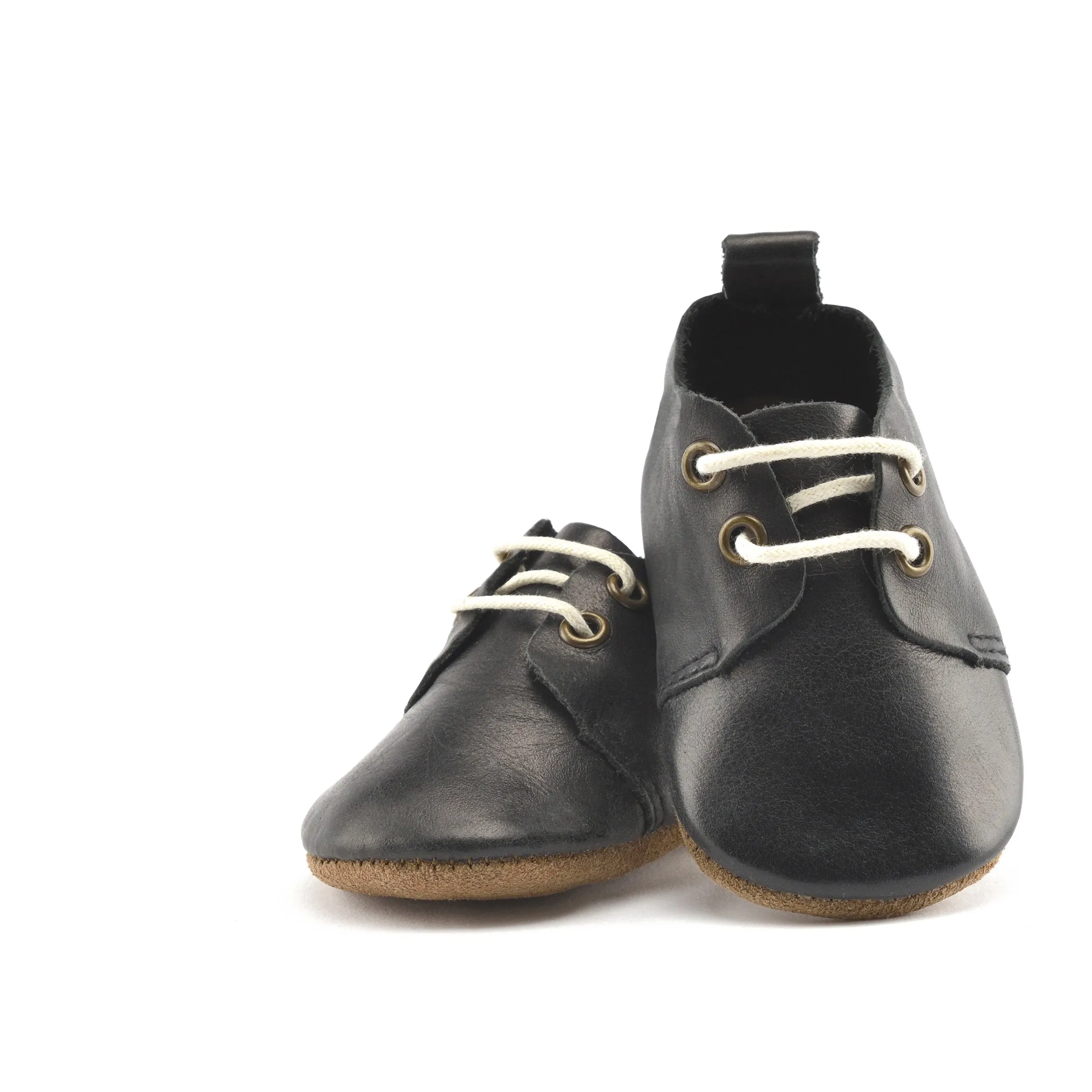 Black Soft Sole Low Top Oxfords