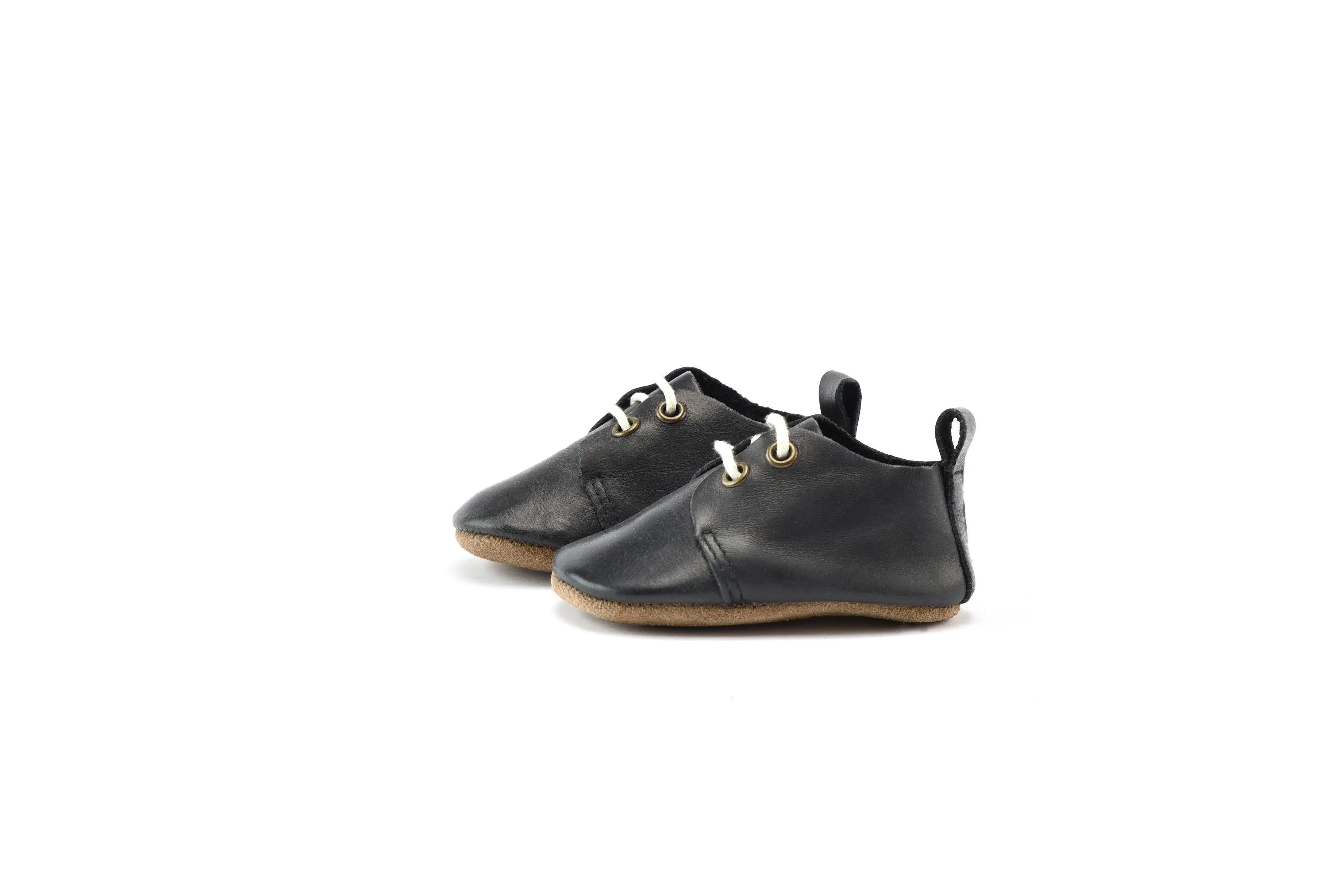 Black Soft Sole Low Top Oxfords