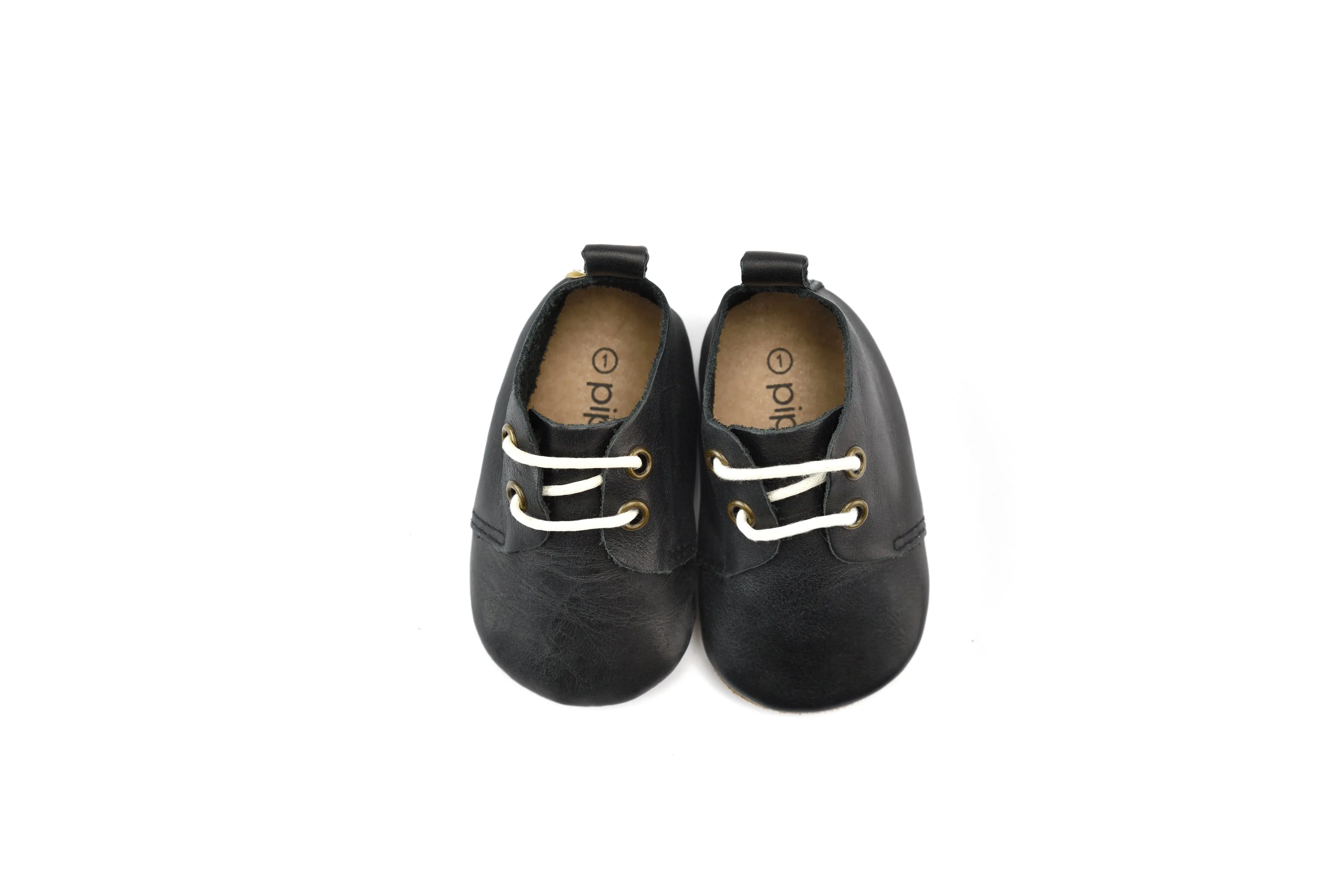 Black Soft Sole Low Top Oxfords