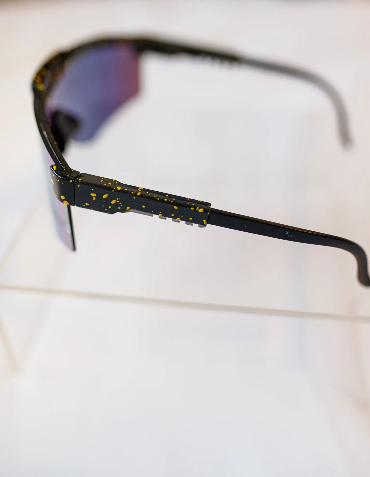 Black Sports Sunglasses with Yellow Lens