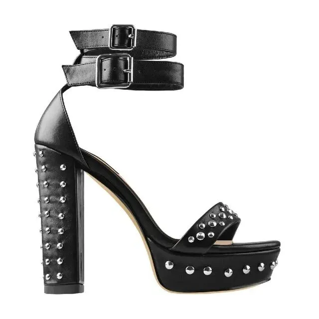 Black Trhijard Sandals - Shop Now