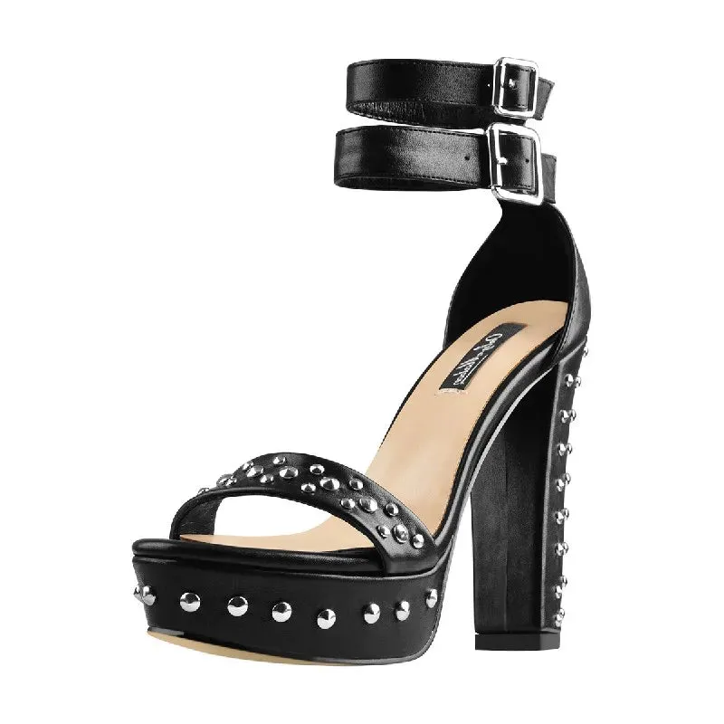 Black Trhijard Sandals - Shop Now