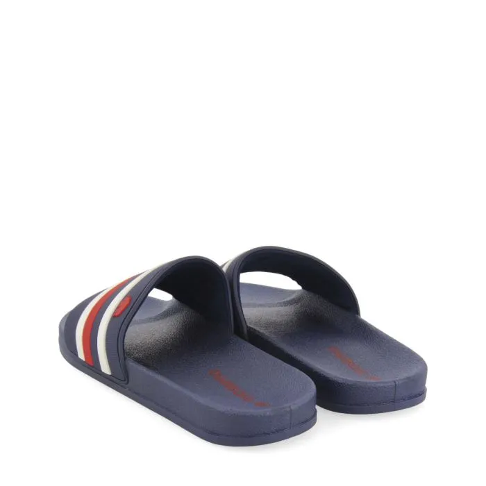 BLUE NAVY SLIPPERS WITH COLOR DETAILS FOR MEN BURGIO