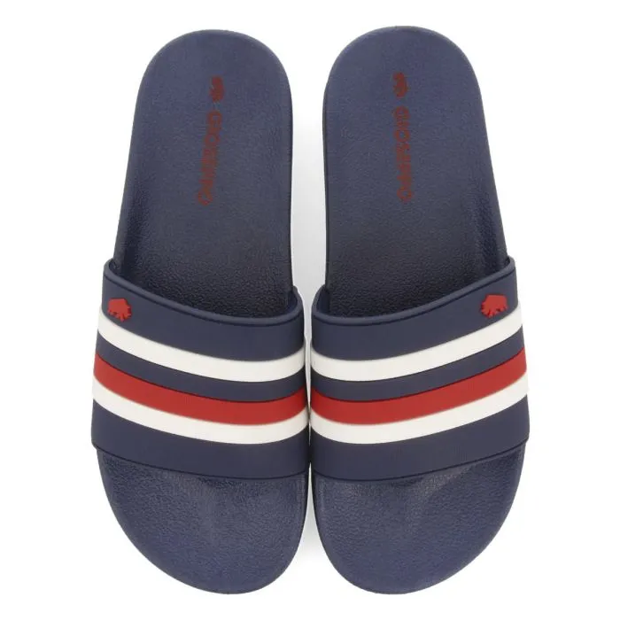 BLUE NAVY SLIPPERS WITH COLOR DETAILS FOR MEN BURGIO