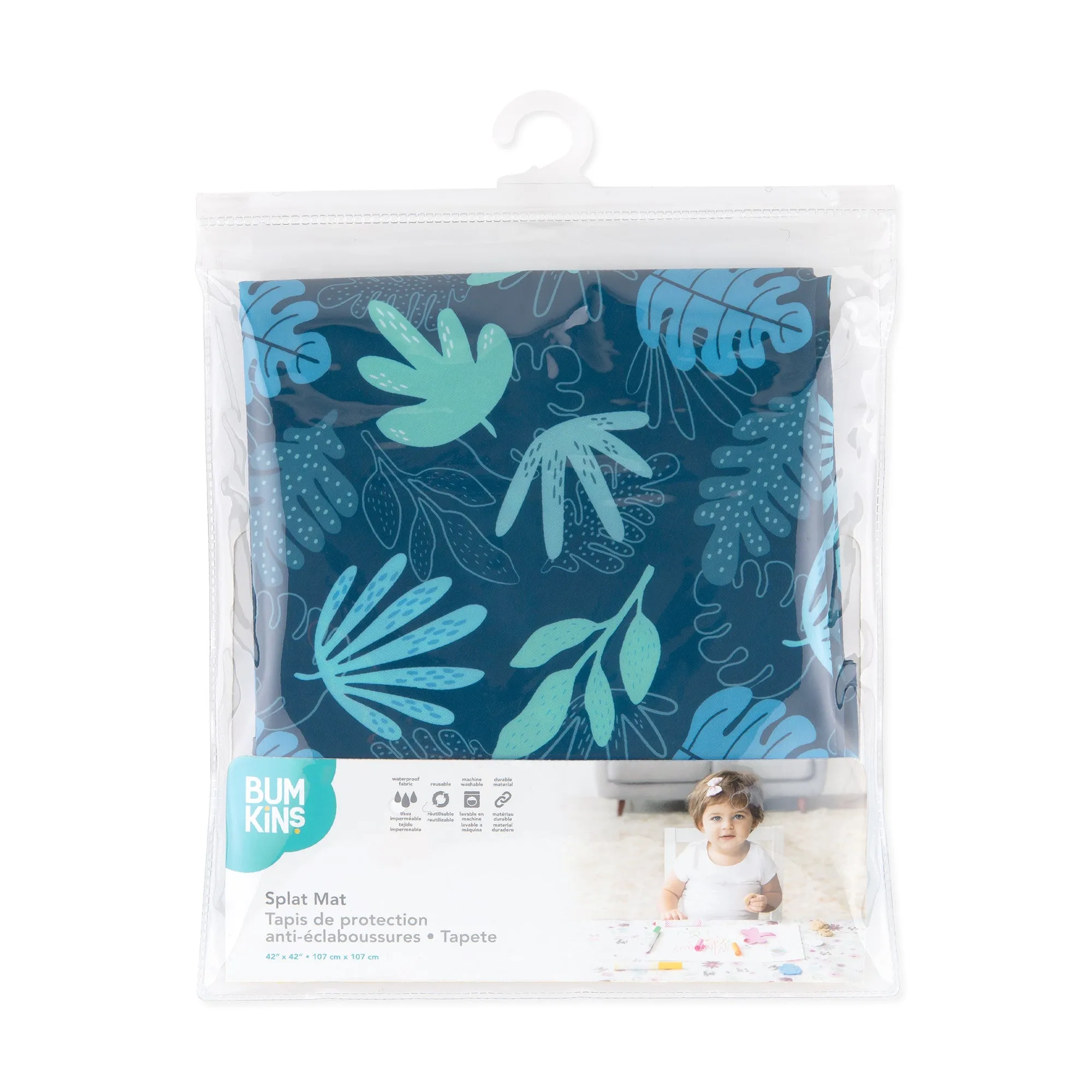 Blue Tropic Splat Mat | Durable & Easy-to-Clean | Ideal for Messy Activities