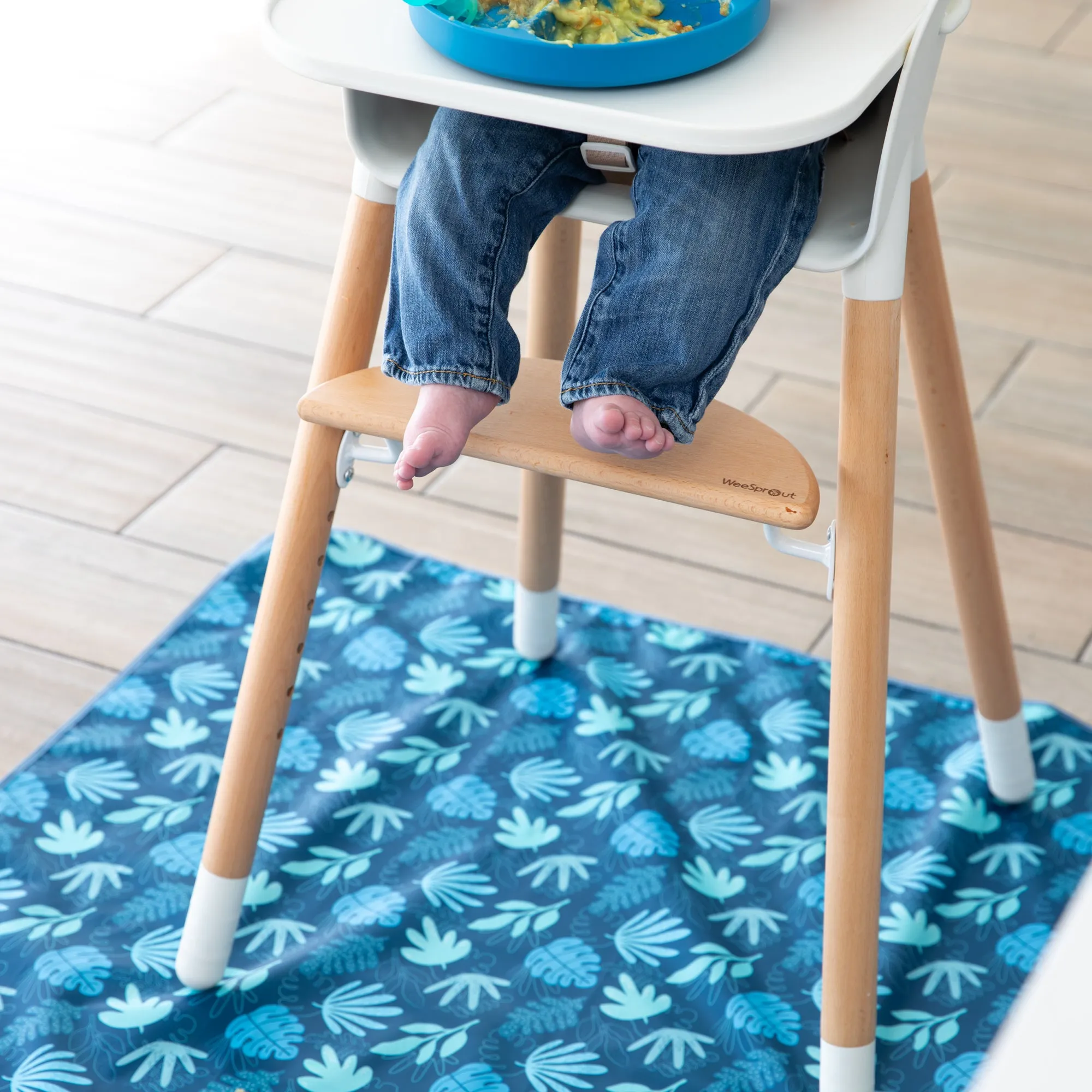 Blue Tropic Splat Mat | Durable & Easy-to-Clean | Ideal for Messy Activities