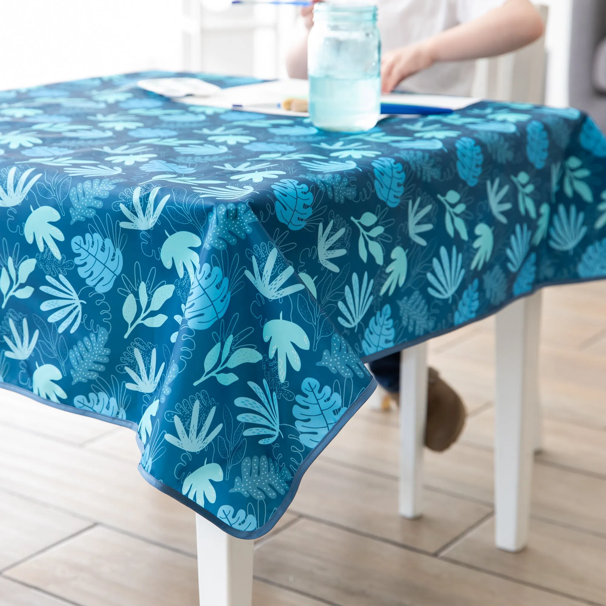 Blue Tropic Splat Mat | Durable & Easy-to-Clean | Ideal for Messy Activities