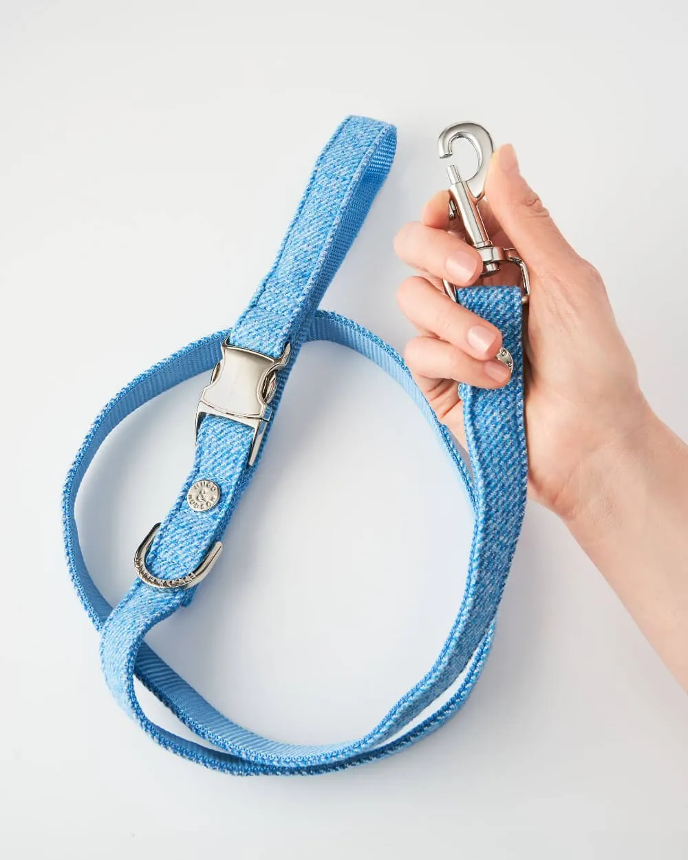 Blue Tweed Luxury Dog Lead