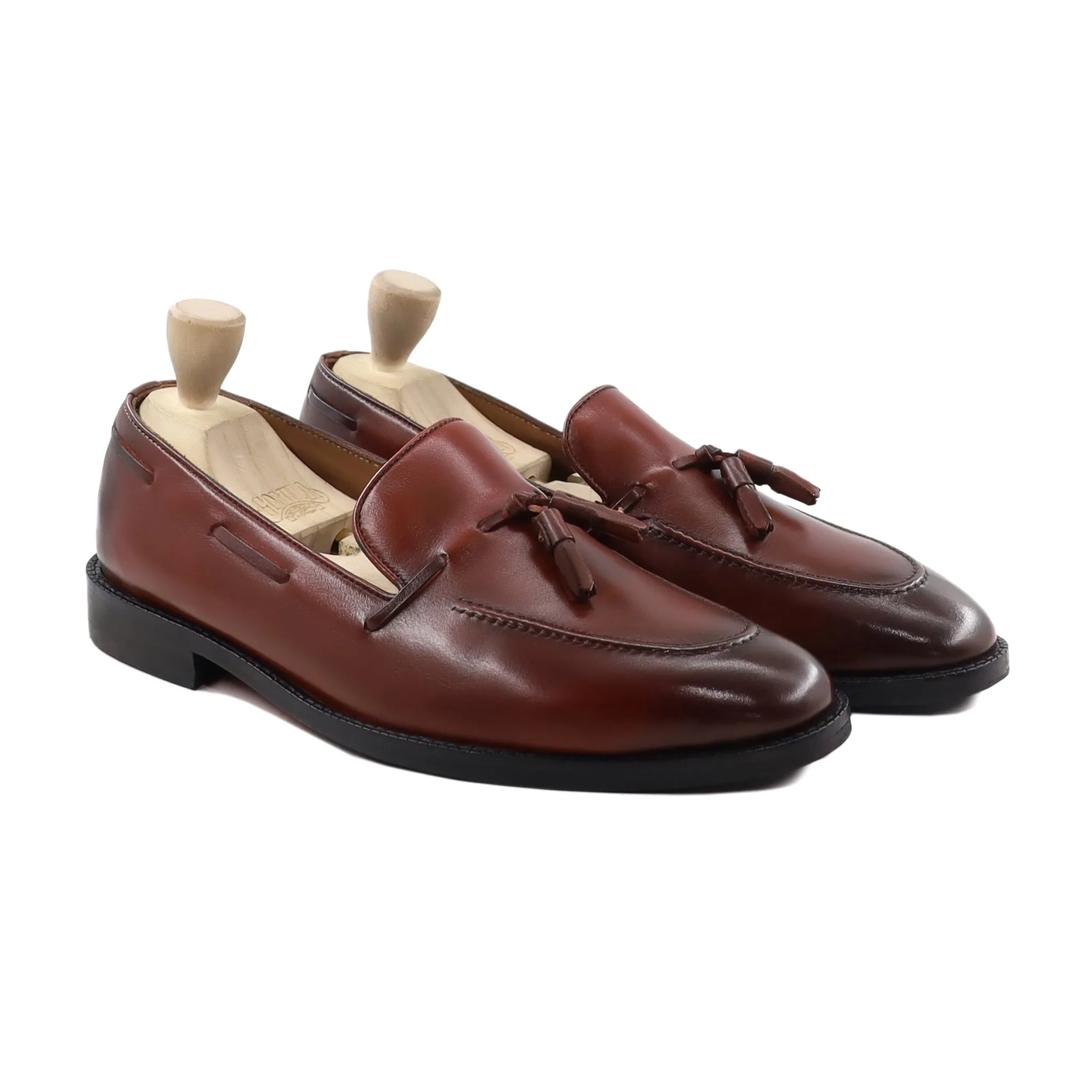 Brenti - reddish brown slip-on shoe.