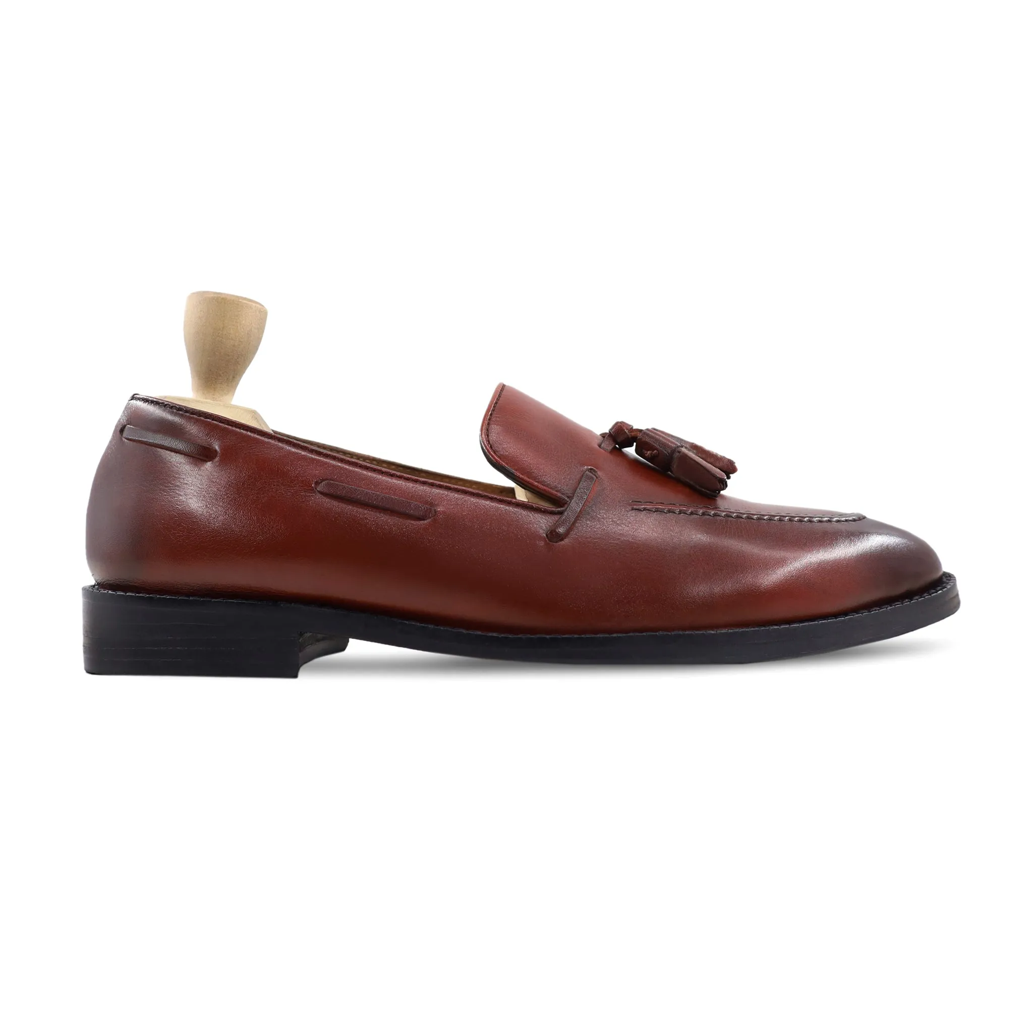 Brenti - reddish brown slip-on shoe.