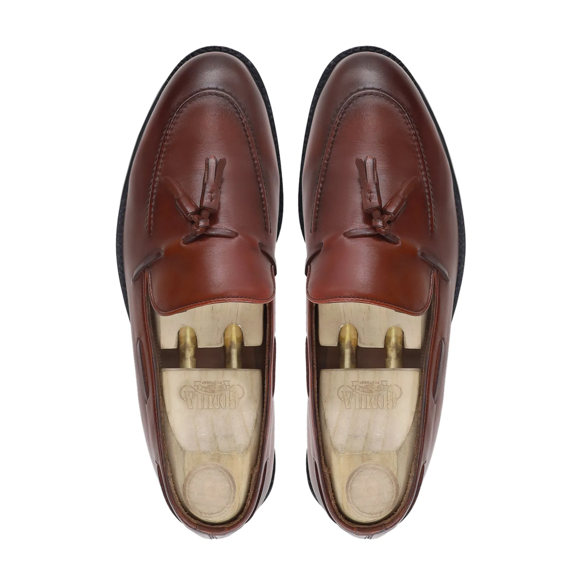 Brenti - reddish brown slip-on shoe.