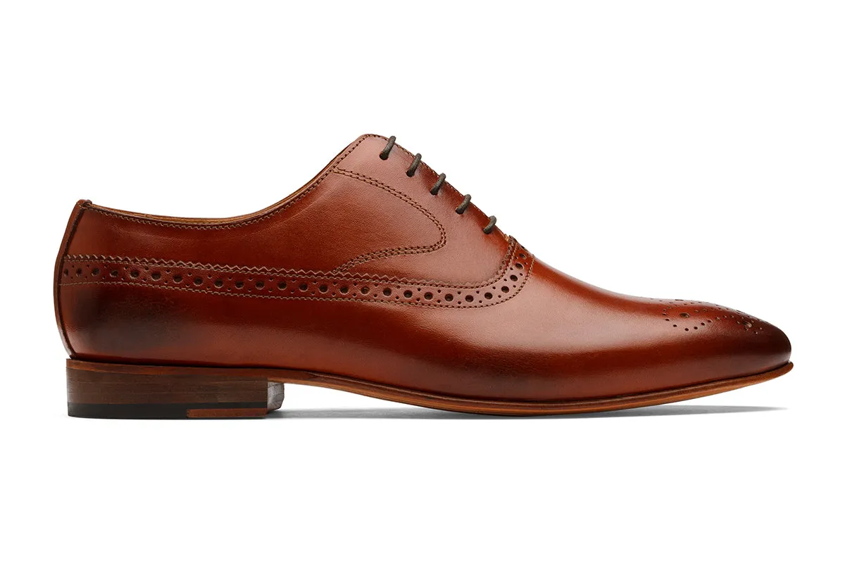 Brogue Oxford, Gimping, Medallion, Tan