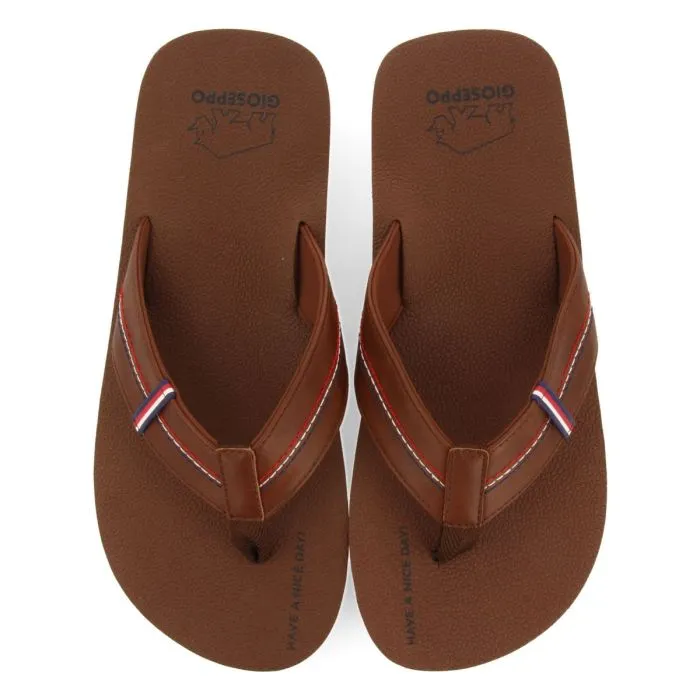 BROWN SANDALS WITH COLORFUL DETAILS FOR MEN CUTLER