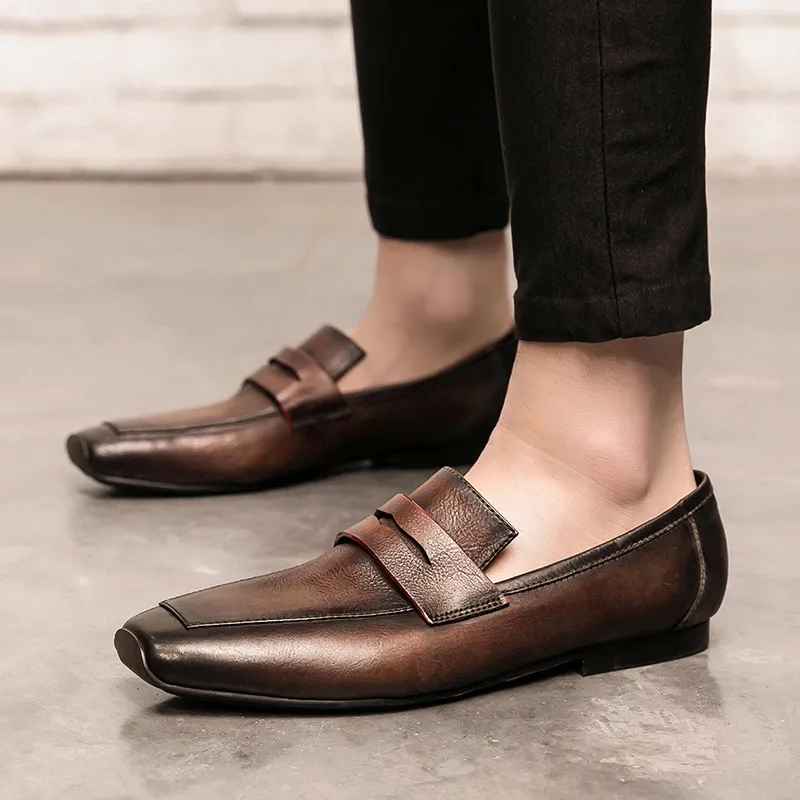 Business formal slip-on oxfords