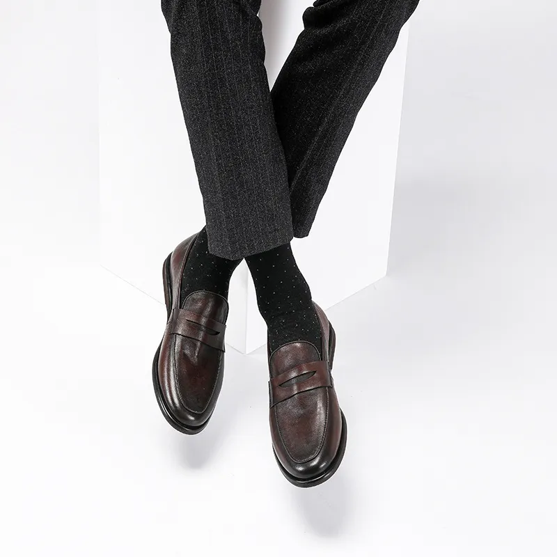 Business formal slip-on oxfords