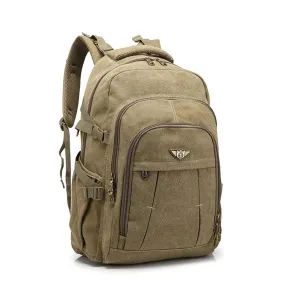 Canvas Military Backpack for Men - Ideal for Travel and School - R337