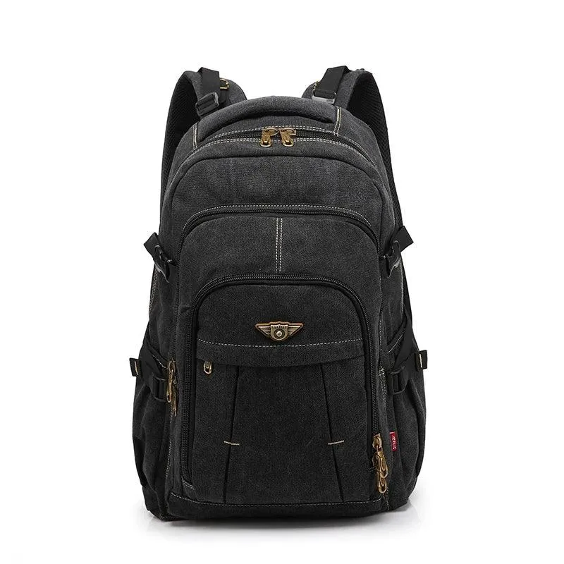 Canvas Military Backpack for Men - Ideal for Travel and School - R337