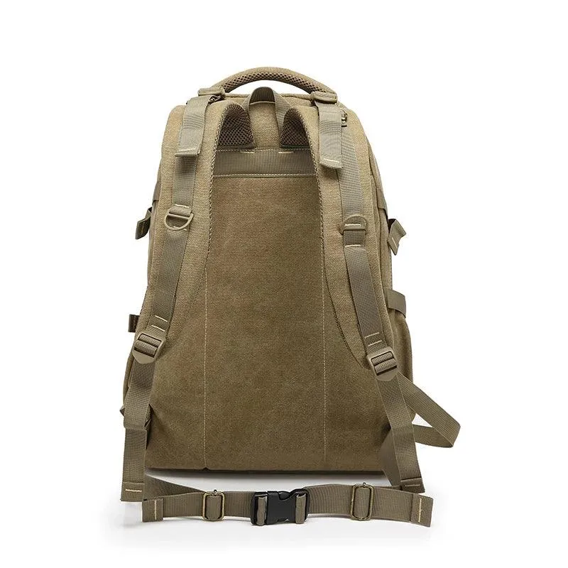 Canvas Military Backpack for Men - Ideal for Travel and School - R337