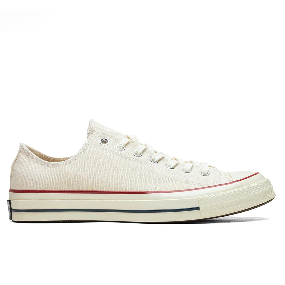 Chuck 70 Ox sneakers in Parchment, Garnet, Egret