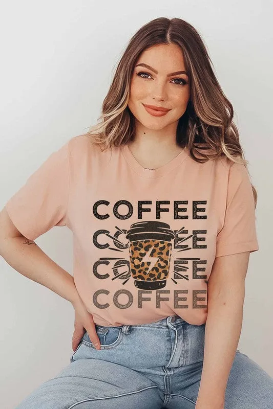 Coffee Leopard Graphic Tee