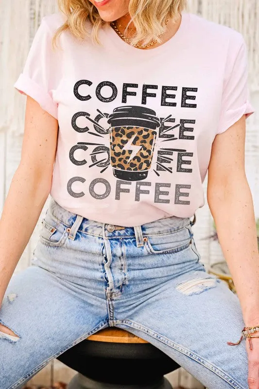 Coffee Leopard Graphic Tee